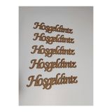 Sözen Home Design 5 Adet Hoşgeldiniz Ahşap Yazı 3mm Ham Mdf 20 X 4 Cm
