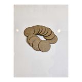 Sözen Home Design 5 Cm Çapında 20 Adet Yuvarlak 3mm Ham Mdf MAgnet tabanı obje