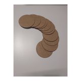 Sözen Home Design 8 Cm Çap 100 Adet Supla Bardakaltı Mdf Ahşap 3 Mm Kalınlık