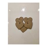 Sözen Home Design KALP Obje 10 Adet Boyanabilir Asma Delikli 5 X 5 cm Kapı Duvar Süsü Figür