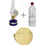Sözen Klasik Mor Gaz Lambası + 500 ml Kandil Yakıtı + 1 mt Fitil Seti