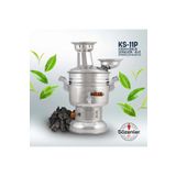 Sözenler 4 Litre-porselen Krom Kömürlü Semaver (porselen Kulp) Taşıma Çantası Hediyeli