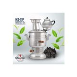 Sözenler KS11 (4 LT) PORSELEN KULP KROM KÖMÜRLÜ ODUNLU SEMAVER-DEMLİKLİ TAŞIMA ÇANTALI