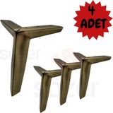 Sözer Orman (4 Adet) 15CM Modern Antik Sarı %100 Metal Mobilya, Dolap, Koltuk, Tv Ünitesi Ayakları