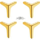 Sözer Orman Ürünleri (4 Adet) 12cm Modern Gold Metal Mobilya, Dolap, Koltuk, Tv Ünitesi Ayakları