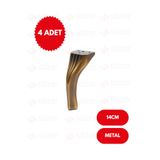 SÖZER ORMAN ÜRÜNLERİ Kesit 14 cm Antik Sarı Metal Mobilya Ayağı Ayakları Ünite Baza Koltuk Kanepe Sehpa Ayakları