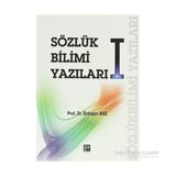 SÖZLÜK BILIMI YAZILARI I - ERDOĞAN BOZ
