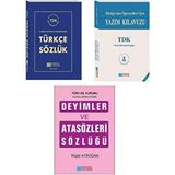 Sözlük Türkçe Sözlük + Yazım Kılavuzu + Deyimler ve Atasözleri Sözlüğü ( Tdk Kurallarına Uygun ) Set