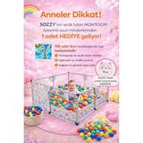Sozzy Toys Kız Bebek ve Çocuk Oyun Alanı – Kaymaz Yumuşak Oyun Matı – Katlanabilir Güvenli Oyun Zemini - Pembe - 120 x 180 cm