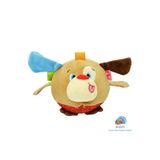 Sozzy Toys Köpek Topum Peluş Oyuncak, 18 cm Çap, Asma Halkası ve Zilli Çıngırağı ile