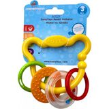 Sozzy toys Renkli Halkalar Ergonomik Tutma Özelliği ile Güvenli ve Eğlenceli Bebek Oyuncağı - Sarı
