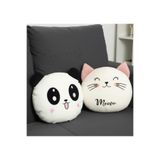 Sozzy Toys Sevimli Peluş Panda ve Kedi Yastık Seti, Beyaz, Unisex