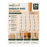 S&P Home Silikon Masa Sandalye Ayak Koruyucu Kaydirmaz Sessiz Parke Cizilme Onleyici 24’lu Set