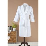 Spa & Banyo Için Unisex Bornoz – %100 Pamuk Beyaz Kumaş