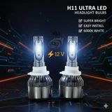 Space 12V H11 Beyaz Led Far Ampulü (4800Lm) Ultra Parlak