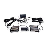 Space 7 Fonksiyonlu Çakar Lamba 12-30v 6 Led 6 Adet Kırmızı Mavi Beyaz Set / Lapa550