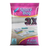 Space Bag 4 Adet 70X100 Vakumlu Poşet Seti + 1 Adet Çorap Hurcu
