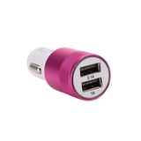 Space Çakmak Soketi Çift USB'li Pembe / ICCA84-3