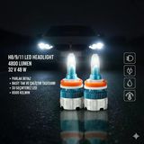 Space H8-9-11 Led Far Ampulü 4800Lm Parlak Beyaz Güçlü Işık