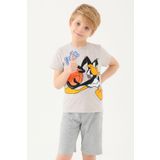 Space Jam L1584-2 Koyu Bej Melanj Erkek Çocuk T-Shirt