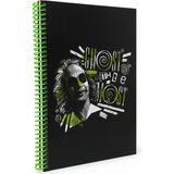 Space License Beetlejuice " Beter Böcek " Ghost With The Most Spiralli Sert Kapak Kareli Defter 96 Yaprak
