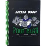 Space License Ninja Turtles Foot Clan Spiralli Sert Kapak Kareli Defter 96 Yaprak