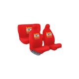 Space Mirsepet Rover 45 İle Uyumlu Oto Koltuk Kılıfı Kırmızı 4 Parça Tasarım Logo Hustle