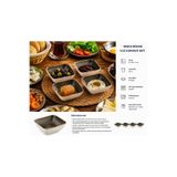 Space Moove 4'lü Porselen Kare Kase Kahvaltılık Set, Reçellik, Sosluk, Mezelik