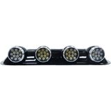 Space Offroad Sis Lambası Yuvarlak Siyah 12X4 Led 12-24V Set /Lass243