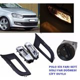 Space Vw Polo 6r Sis Lambası Farı ve Far Sis Anahtarı Çift Duylu Çerçeveli 2009 / 2014