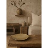 Space Yuvarlak Mat Pirinç Mumluk Dekoratif Obje Gold 20x29