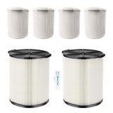 SpaceTent VF4000 2'li Paket Yedek Kartuş Filtresi 72947, RIDGID çoğu 5 Galon ve Daha Büyük Islak/Kuru Vakumlar ve Filtrelerin Performansını Korumak İçin 4 paket Yeniden Kullanılabilir Filtre Kapakları ile
