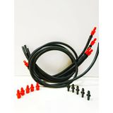 Spagetti Sulama Seti (Boruya Su Aktarım İçin 50Cm Boru+Nozul+Nipel 10 Adet)