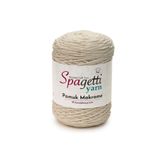 Spagettiyarn Şeker Beyaz Pamuk Makrome Ip