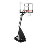 Spalding - Ultimate Hybrid Hoop - Basketbol potası - Boyut 54 inç - Çelik çerçeveli cam plaka - Yüksekliği ayarlanabilir - Taşınabilir - Arena SLAM yırtma kenarı dahil