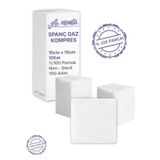 Spanç Gazlı Bez 10x10cm 12 Katlı 100 Adet - Yüksek Emici, Yapışmayan, Nefes Alabilir %100 Pamuk Yara Pansuman Pedi