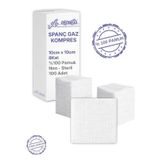 Spanç Gazlı Bez 10x10cm 8 Katlı 100 Adet - Yüksek Emici, Yapışmayan, Nefes Alabilir %100 Pamuk Yara Pansuman Pedi