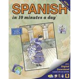 SPANISH in 10 minutes a day: Language course for beginning and advanced study. Includes Workbook, Flash Cards, Sticky Labels, Menu Guide, Software. Grammar. Bilingual Books, Inc. (Publisher) by