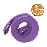 Spanzet Sapan Polyester Sağlam Yük Kaldırma Lila Renk 1 Ton 5 Metre Taşıma İndirme Halat