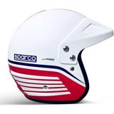 Sparco J-Pro ECE.2206 Motorsporları ve Motosiklet Kaskı Desenli S 003379MRBI1S - Kırmızı - Beyaz