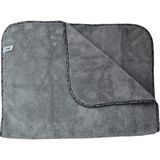 Spark (12 Adet) 2316 Mikrofiber Peluş Oto Kurulama ve Temizlik Bezi Büyük Boy 60X90 Cm. Gri