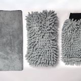 Spark 2316 Mikrofiber Peluş Oto Kurulama Bezi & 7040 Yıkama Süngeri & 7050 Temizlik Eldiveni 3'lü Set