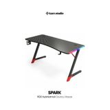 Spark 25mm RGB Aydınlatmalı Oyuncu Masası | Siyah Karbon Fiber Kaplama