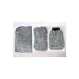 Spark 3'lü Set Mikrofiber Peluş Oto Kurulama Bezi & Yıkama Süngeri & Temizlik Eldiveni
