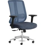 Spark Ofis Sandalyesi Ergonomik Sırt Destekli Çalışma Koltuğu Başlıksız File Sırt (Mavi) - Çok Renkli - Metal