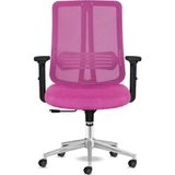 Spark Ofis Sandalyesi Ergonomik Sırt Destekli Çalışma Koltuğu Başlıksız File Sırt (Pembe) - Çok Renkli