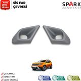 Spark Oto Aksesuar Dacia Duster 2018-2024 Yıl Aralığı Uyumlu Sis Farı Çerçevesi 2 Parça - Gri