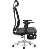 Spark Sx Ofis Sandalyesi Ayak Uzatmalı Fileli Sırt Ergonomik Çalışma Koltuğu (Siyah-Krom) - Çok Renkli
