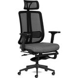 Spark Sx Ofis Sandalyesi Ayak Uzatmalı Fileli Sırt Ergonomik Çalışma Koltuğu (Siyah Siyah) - Çok Renkli