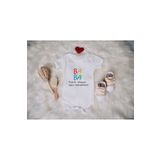 SPARKLY BABY ORGANİK %100 BA-BA BASKILI Bebek Body Çıtçıtlı Badi